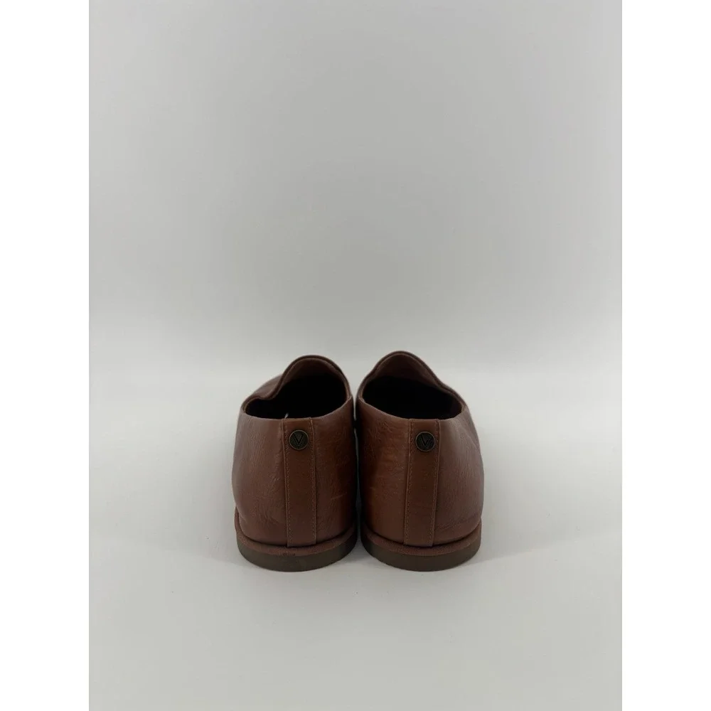Vionic Willa Flat 2.0 Sz 9.5 Slip On Tan Leather Preppy Chic $140